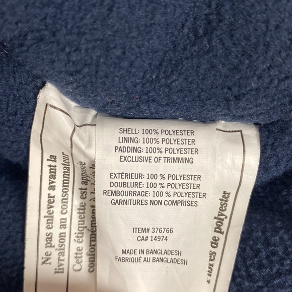 𝅺oshkosh B'gosh 18M Navy Blue and Red Flannel Fleece Lined Winter Jacket - Picture 17 of 17